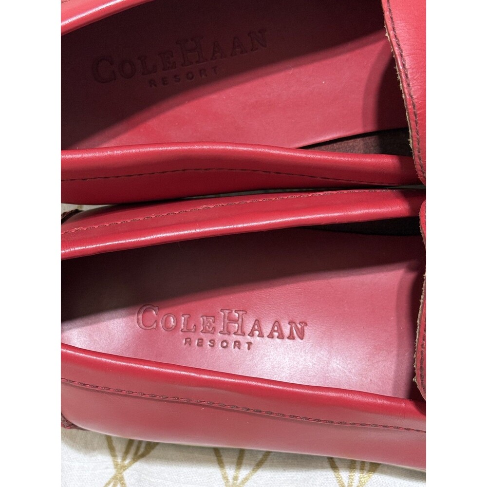 Cole Haan Mens Resort Red Loafers 11M Slip On Driving Moccasins Casual Shoe - Picture 9 of 11